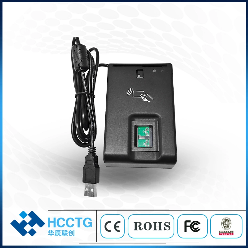 USB Contactless/Contact Fingerprint Scanner Card Reader for Attendance System Office&Pki Key Authentication Sfr02