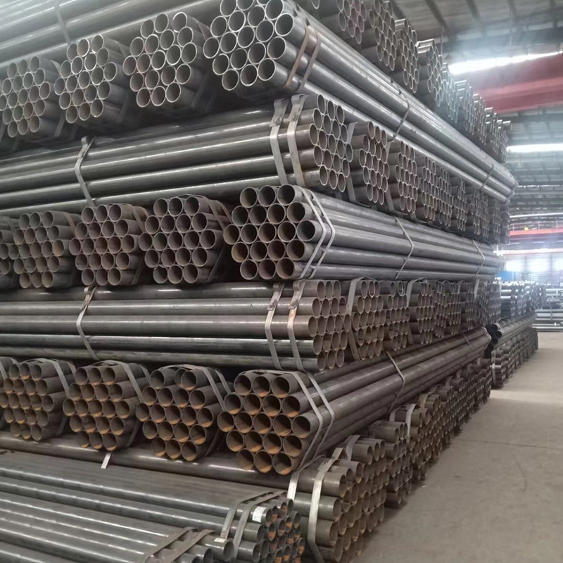 Welded Tube BS 1387 ASTM A53 A500 Sch40 60 80 Ms Mild Welding Steel Tube Black ERW Hot Q235 Round Carbon Steel Pipe Tube