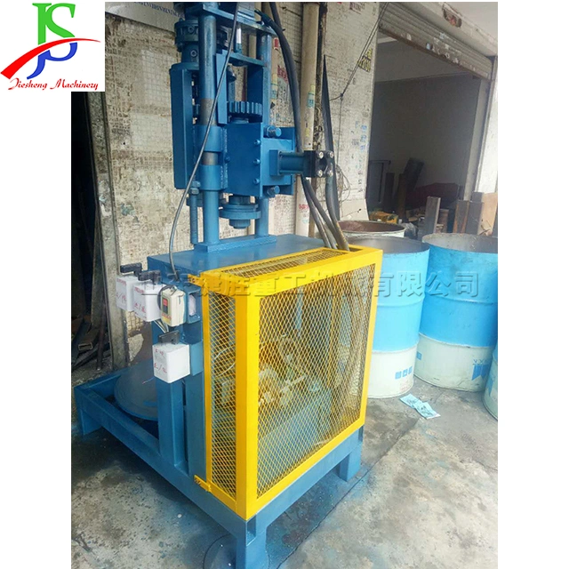 Jiesheng Type 160 Vertical Semi Automatic Barrel Opener Waste Old Oil Drum Break Down Machine