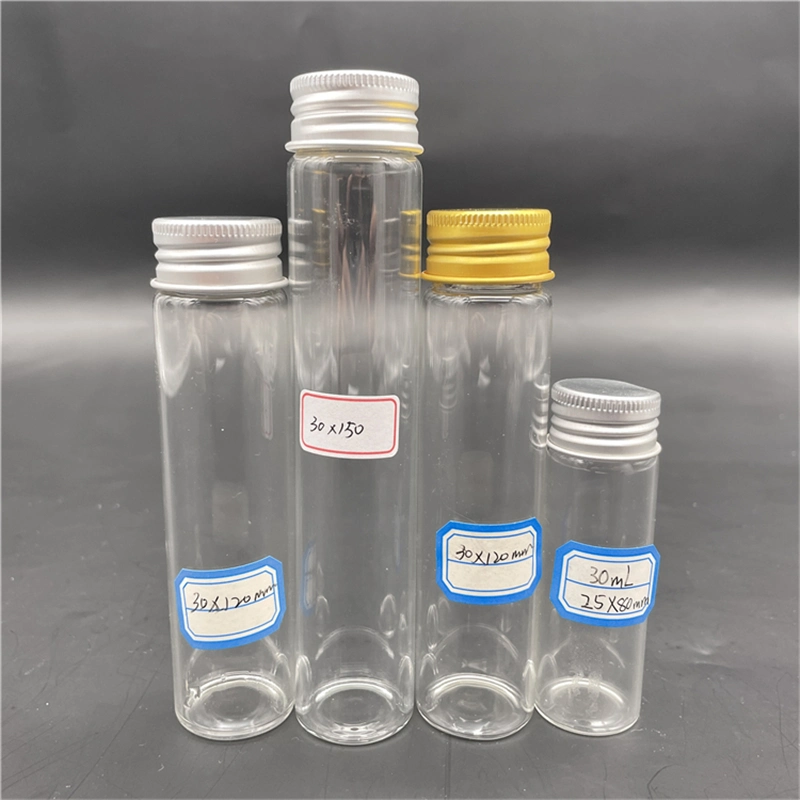 Lab and Medical Flat Bottom Glass Test Tube with Cork Round Bottom Glass Tube for Preroll Packaging