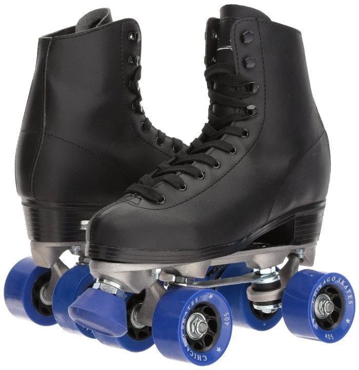 Vente éclair Patins à roulettes Quad Rink de style moderne classique de qualité supérieure en noir.