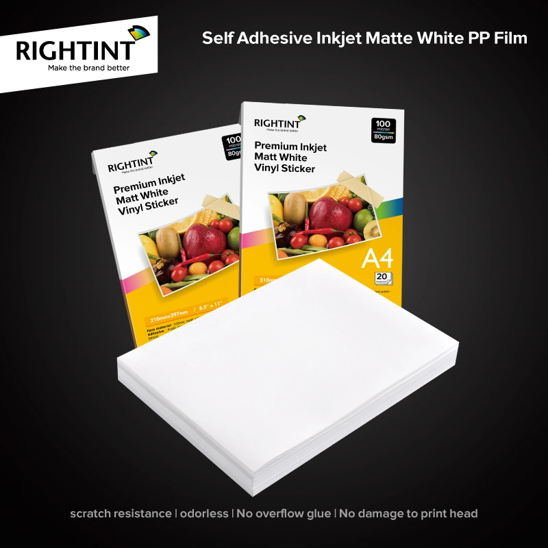 Nuevo Rightint4 adhesivo, Shanghai OEM Papel adhesivo de Vinilo adhesivo de la película