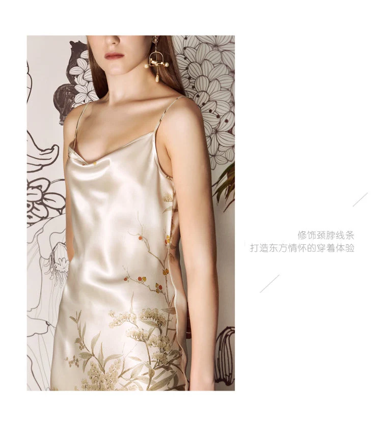 Good Price Mulberry Silk Dress White Women Maxi Slip Dress Silk Knee-Length Real Silk Dress