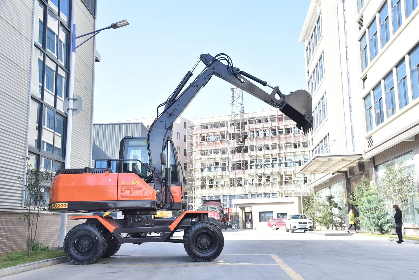 CE Approved 6ton 9ton Mini Excavators Digger Earth Moving Machine Hydraulic Wheel Excavator