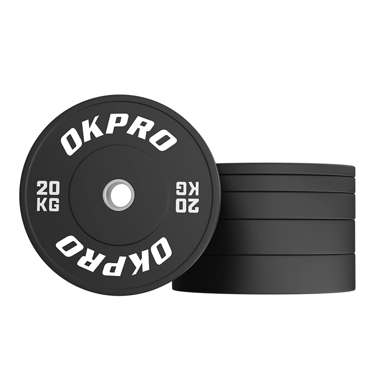 Okpro Free Weight Gym Fitness Krafttraining Wettbewerb Gummi Langhantel Platten Stoßfänger Platte