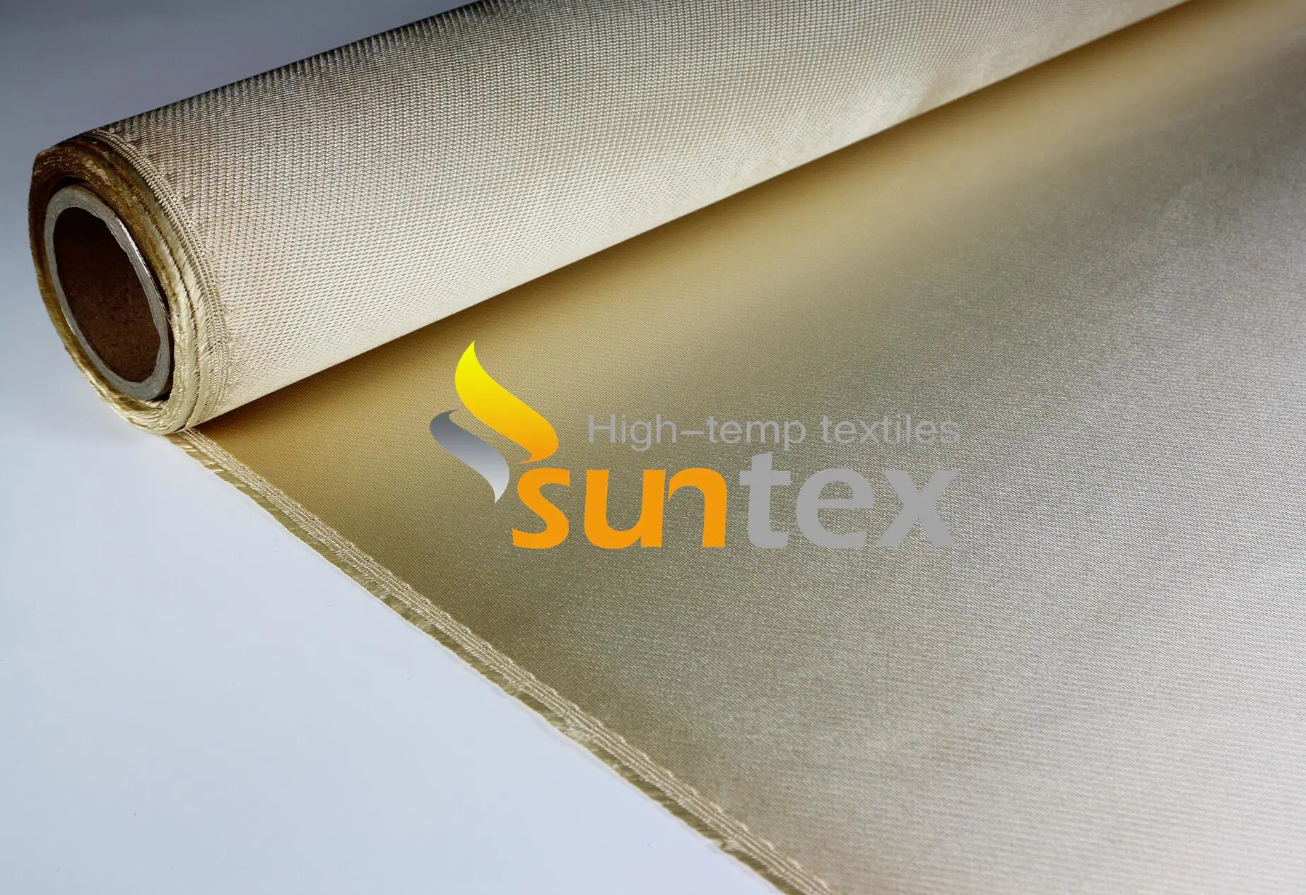 1000 Degrees Celsius Temperature High Silica Texturized Fabric Golden Silica Fabric