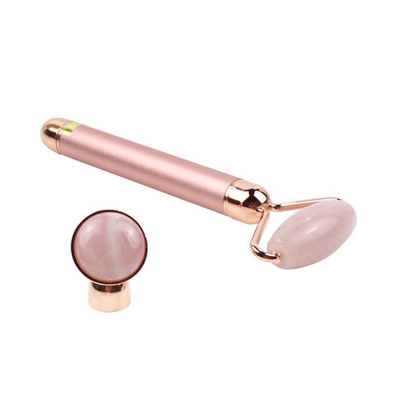 Plated Jade Vibration Energy Beauty Bar Massager Anti-Aging Eye Wrinkle Eraser Roller Stick