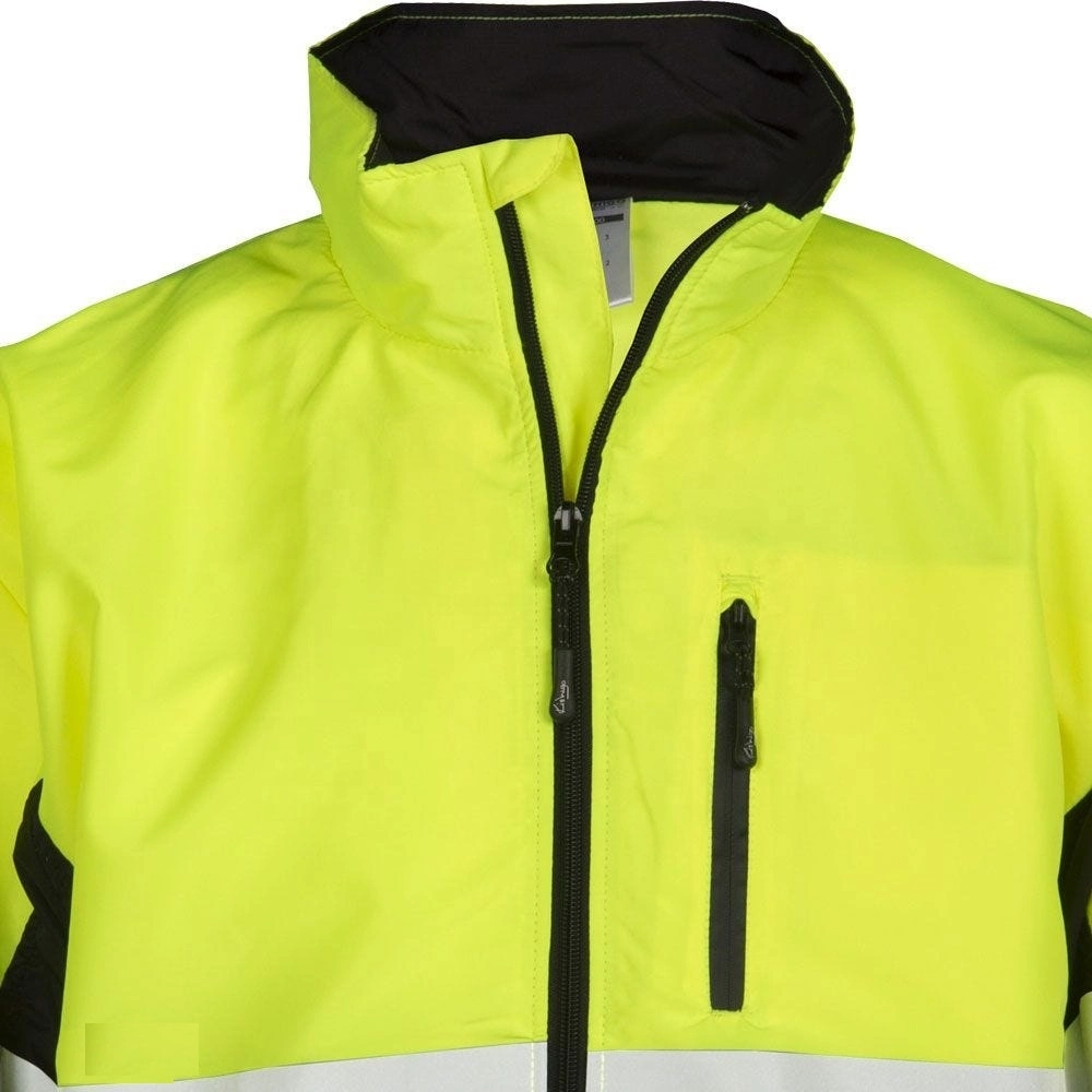 Waterproof 100% Polyester Hi Vis Windbreaker Uniforms Construction Workwear