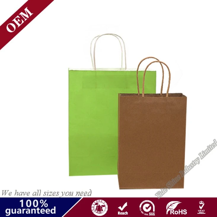 Machine Made Clothes Wine Gift Kraft Paper Packaging Shopping Bags