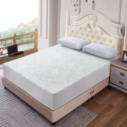 Couvre-matelas silencieux et respirants en tissu jacquard ultra-doux Enveloppe de matelas à fermeture à glissière