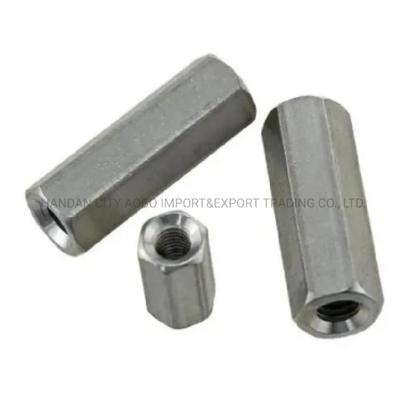 Made in China High quality/High cost performance Long Nut Hex Nuts Galvanized Hexagon Coupling Nuts