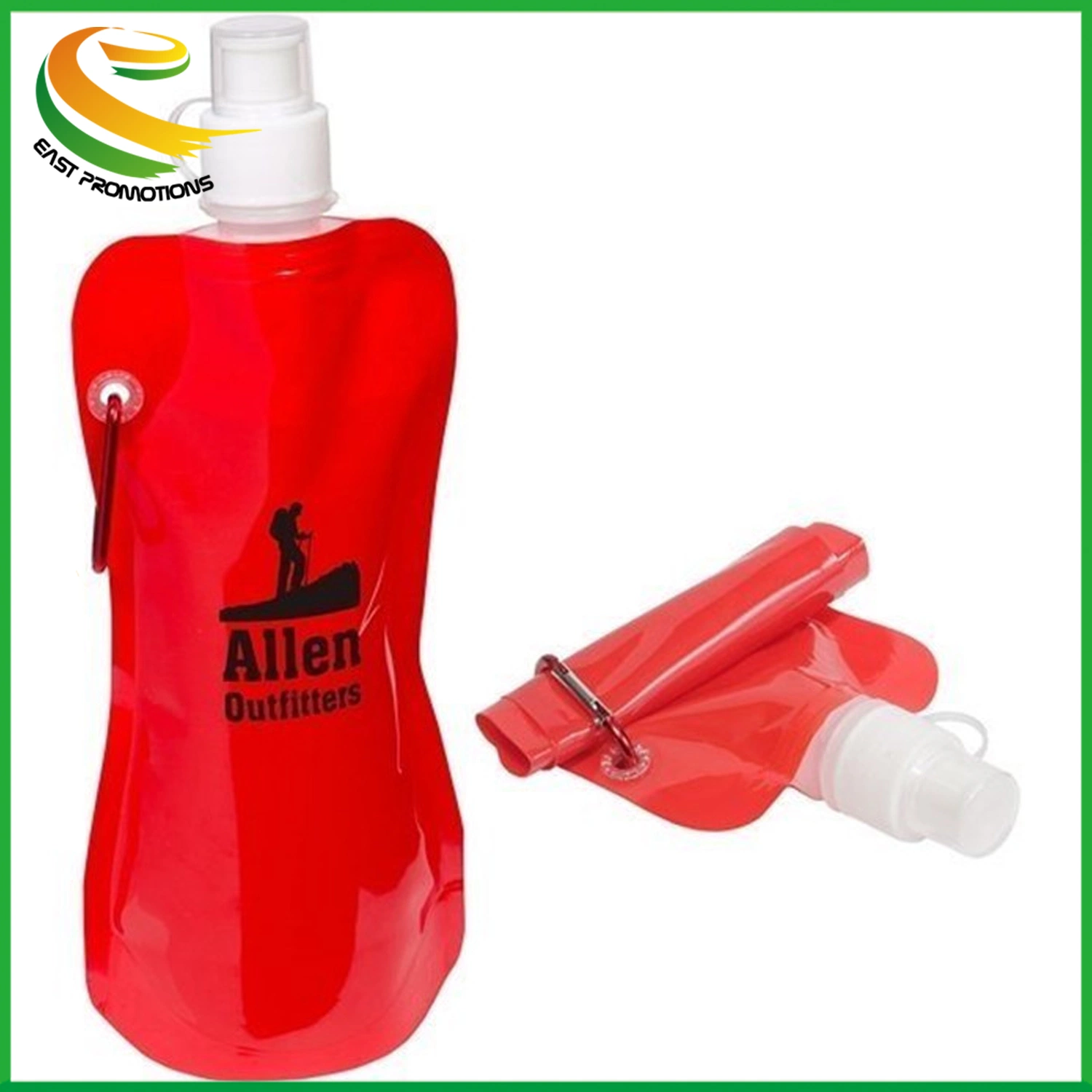 Wasserflaschen 550ml Tragbare Silikon einziehbare faltbare Wasserflasche im Freien Reisen Yoga Gym Teleskop Zusammenklappbare Sport-Tool