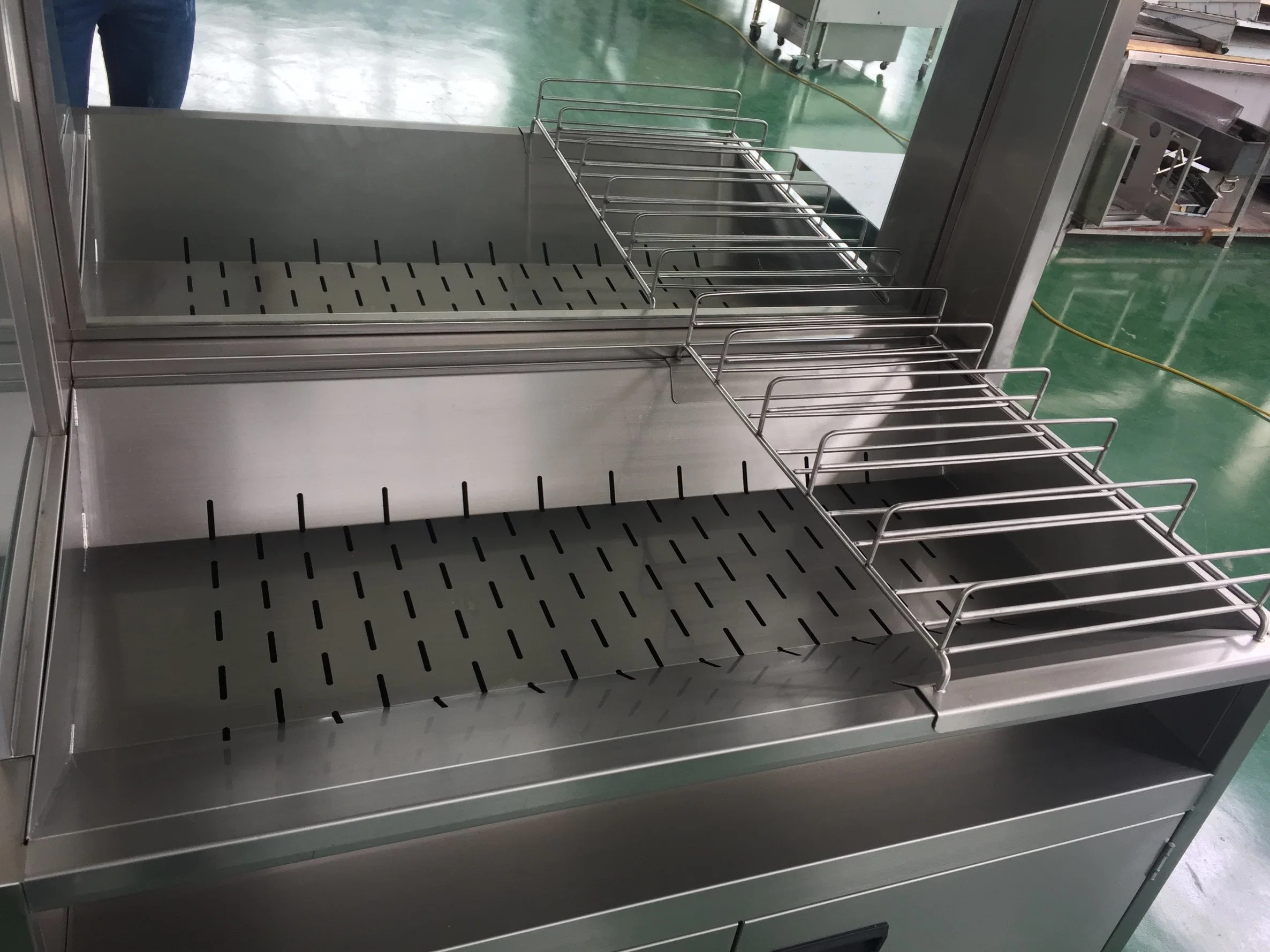 Standing Burger French Fries Heat Preservation Cabinet French Fries Working Table Western Food Burger Shop Equipment