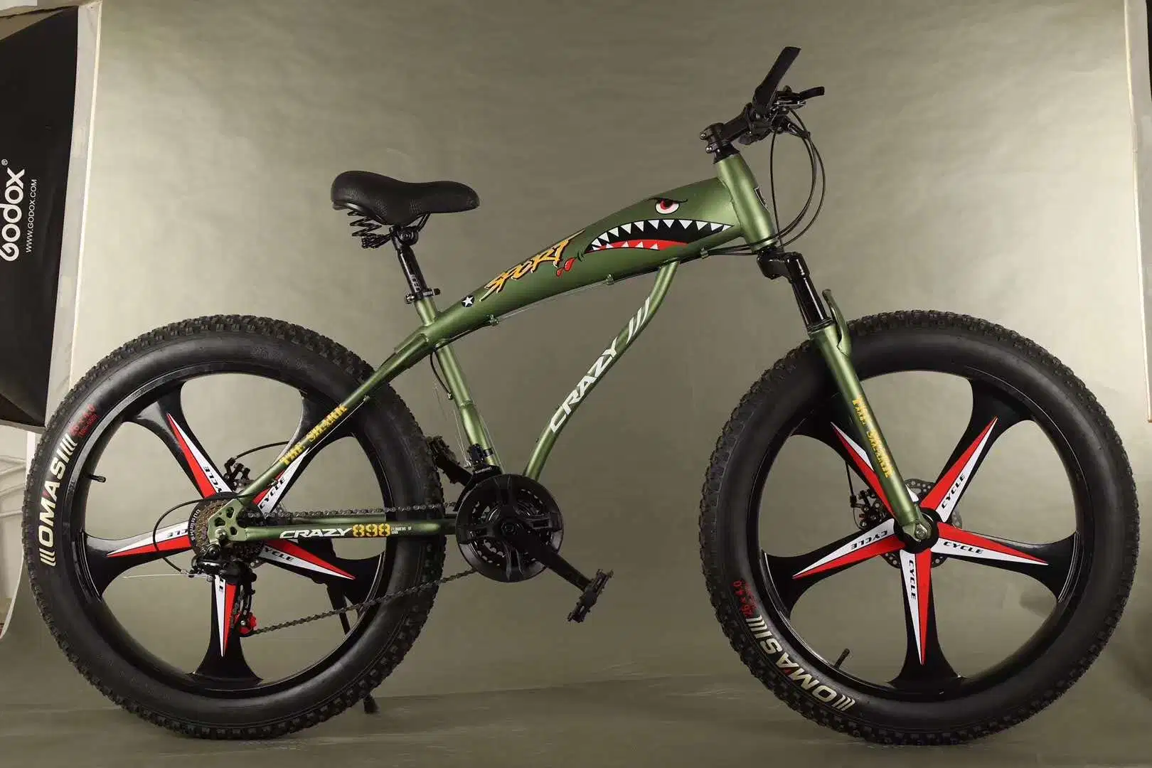 سمين درّاجة 4.0 إطار العجلة 21 سرعة ثلج درّاجة سمك قرش تصميم لا بطارية