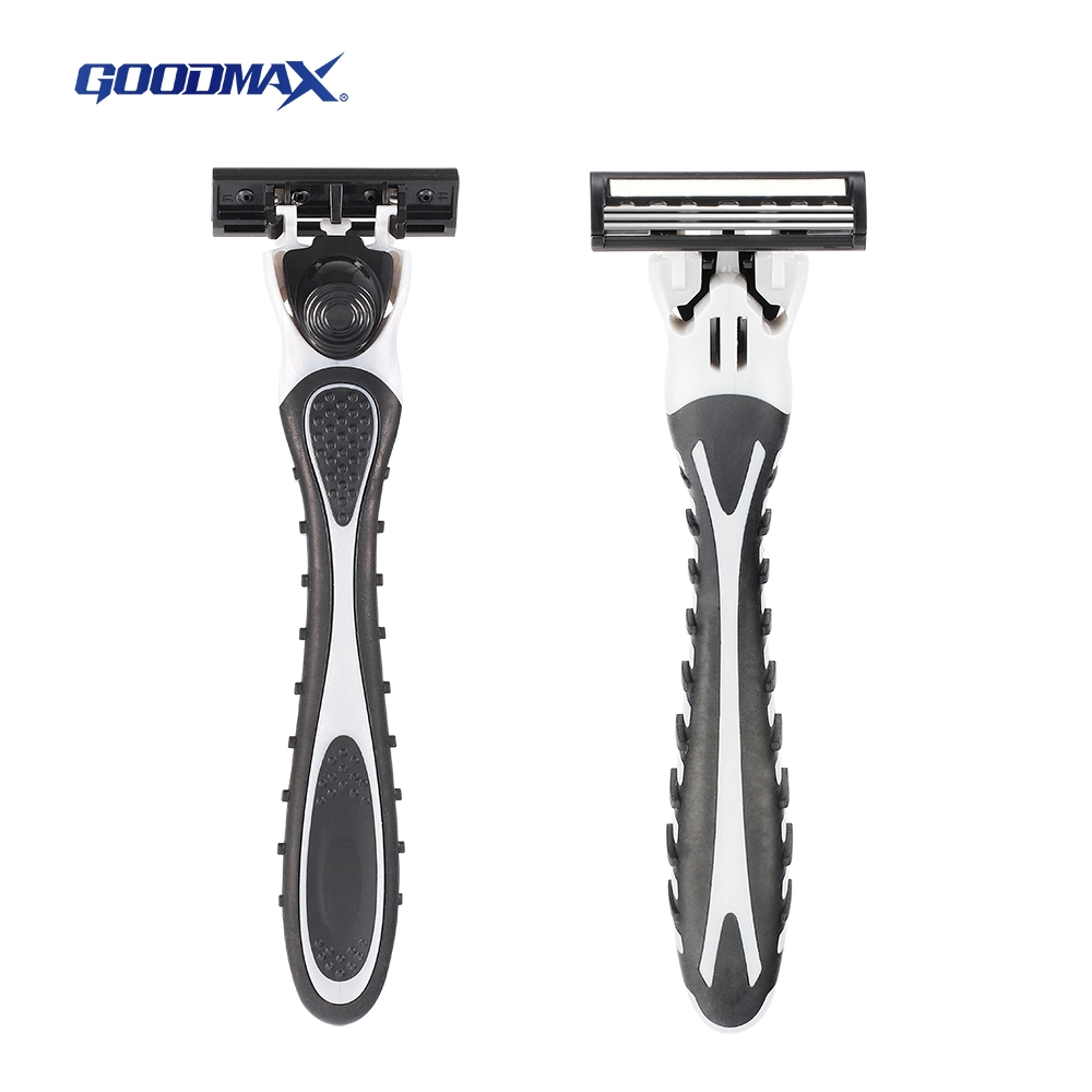 Triple Blade System Shaving Razor with Plastics Handle