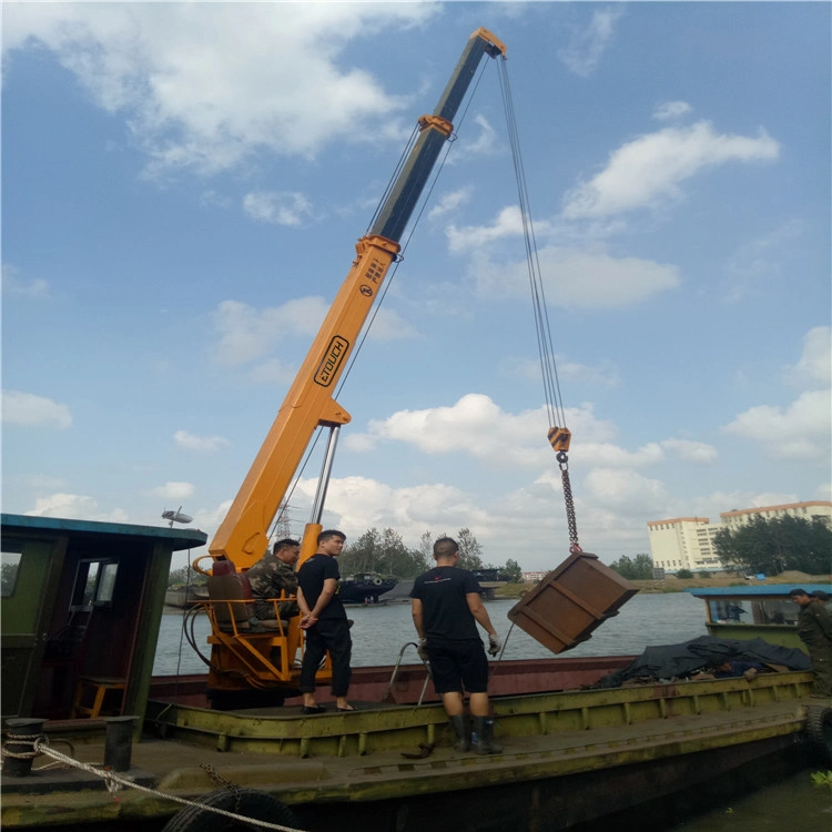 Used for Offshore Operations Machine Hydraulic Telescopic Boom Remote Operation Customization 5ton Marine Crane for Sale