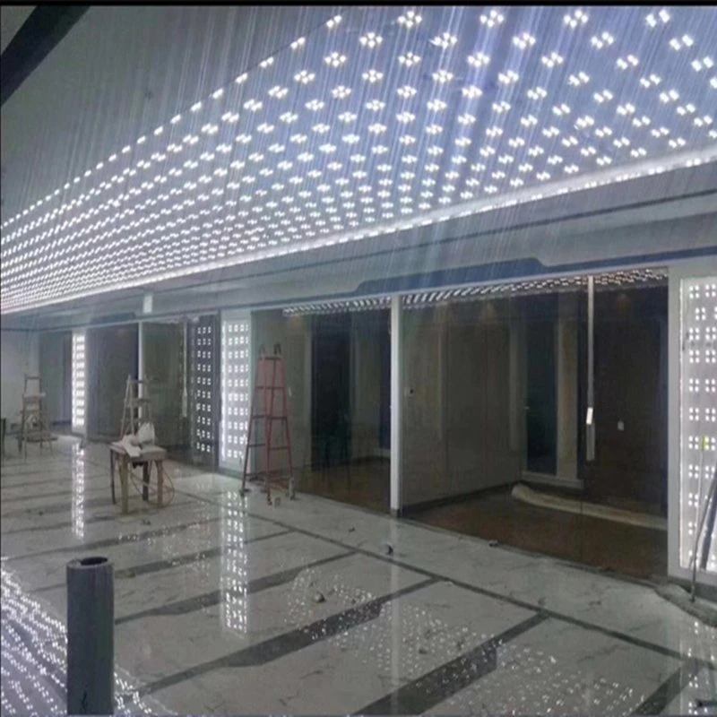 Quadrilateral Squared Back Lit LED Modules Lighting Used for Large Ceiling Decoration in Office