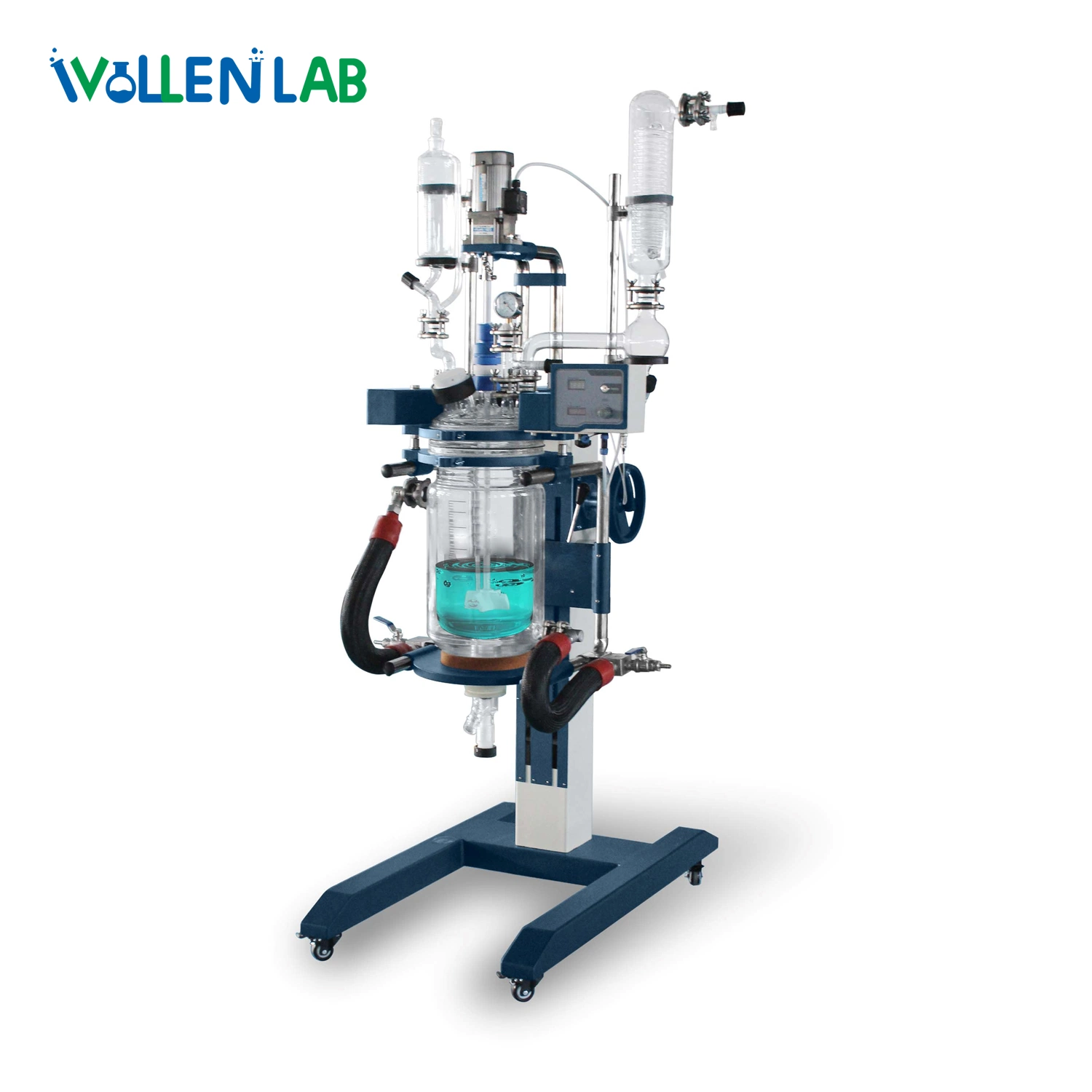 Hot Sell Lab-Used Elevating Rotary Chemical Jacketed Glass Reactor 10L