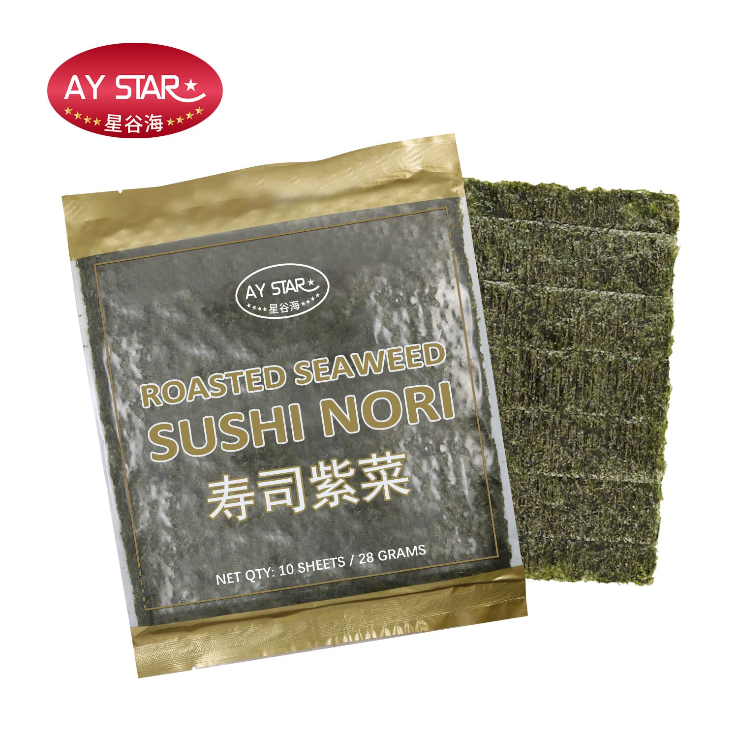 Natural Dried Yaki Healthy Sushi Nori Spicy Seaweed Snack Roasted