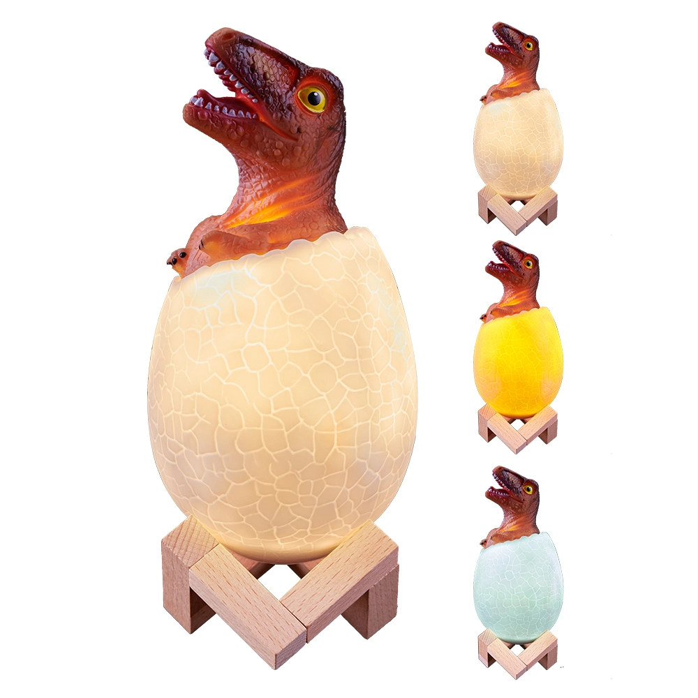 Hot Product Dinosaur 3D Touch Pat Color Lamp Egg Shape Desk Lamp