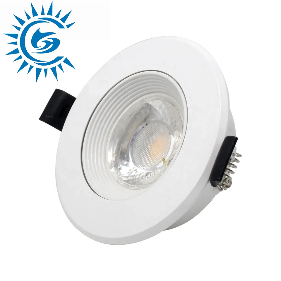 Changzhou Forever Lighting New Design Popular Cheap LED Downlight Recessed Plastic White Black Adjustable Downlight