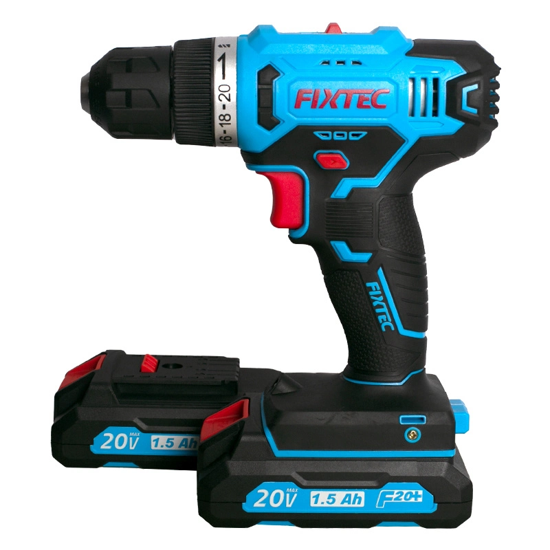 Fixtec 1X1500mAh Li-ion Battery 20V Cordless Drill with LED Working Light