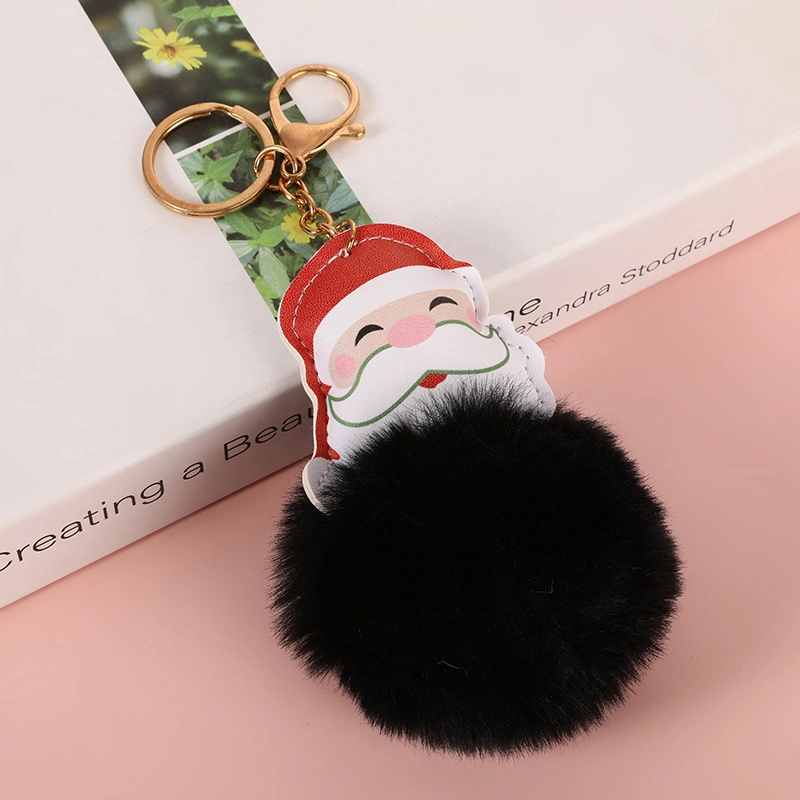 Style de Noël Furball pu peluche bijoux porte-clés