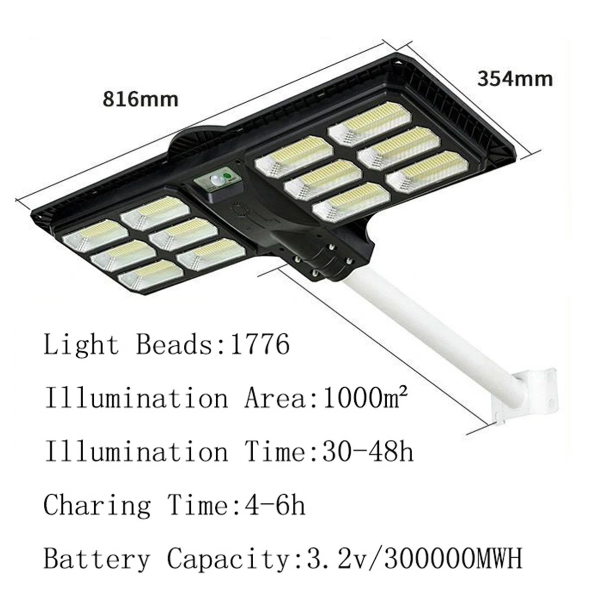 Outdoor High Efficiency Energy Saving Waterproof IP65 LED Solar Street Lamp with Panel