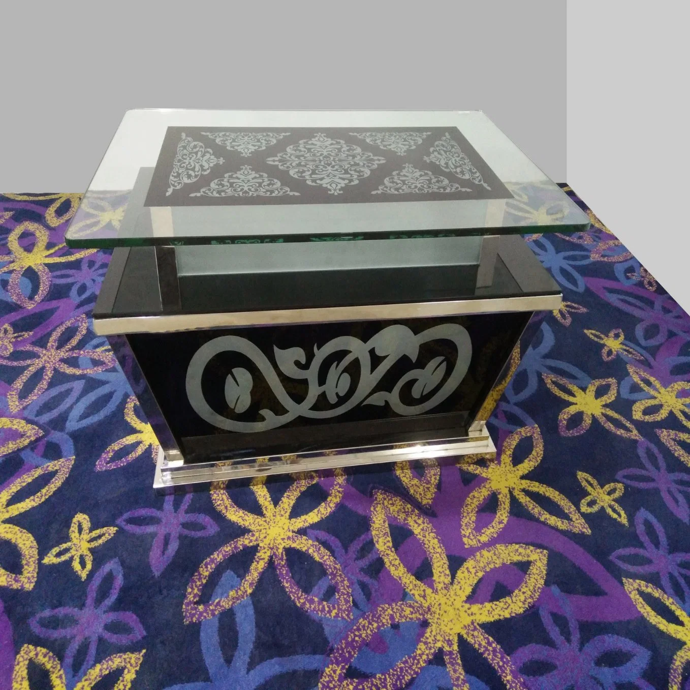 Night Club and Pub Furniture with High-End Decor KTV Glass Coffee Table