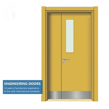 Strong Galvanized Steel Material Fireproof 90 Minutes Rated Fire Resistance Time Door