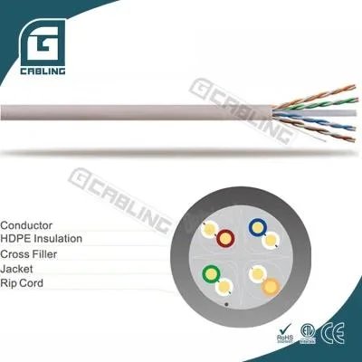 Связи Gcabling 23AWG 24AWG CAT6A CAT6 кабеля Cat5e разъема RJ45 U/UTP сети интернет-кабель Ethernet