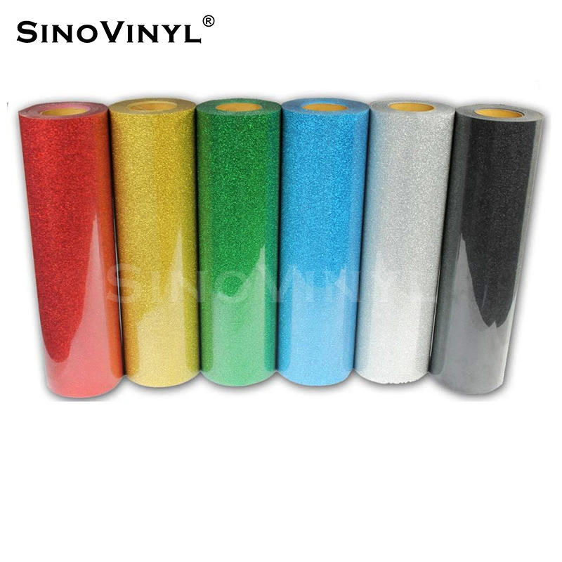 SINOVINYL Glitter Thermal Transfer Vinyl For T-shirt Clothes Hats And Other Textiles