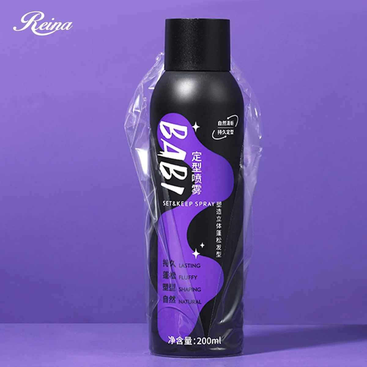 Spray de cabelo para cabelo profissional de alta resistência Fashion Style para mulher