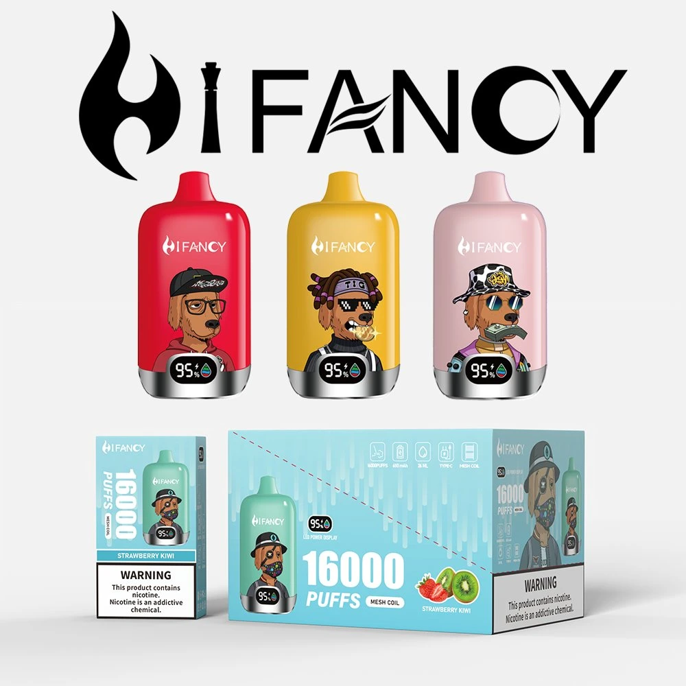 Vape jetable Prix de gros OEM Hifancy 16000 puffs préremplis Paquet de Pod de Wape Bar Fooff Pen Hookah vaper E Hookah Chargeur