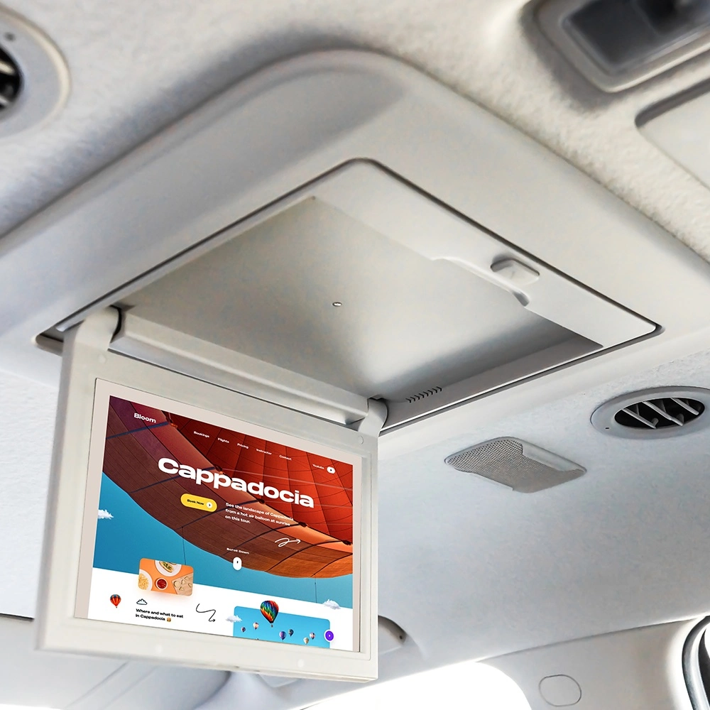 Tablette personnalisée 13 14 pouces grand écran tactile voiture Moniteur de toit pour voiture Android