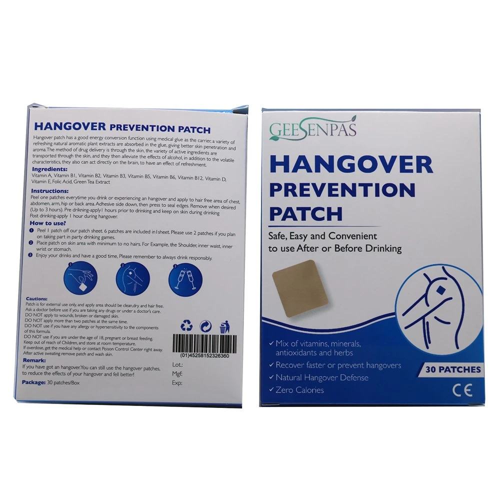 2022 New Product Help Prevent Hangovers Drunk Refresh Health Care Pads