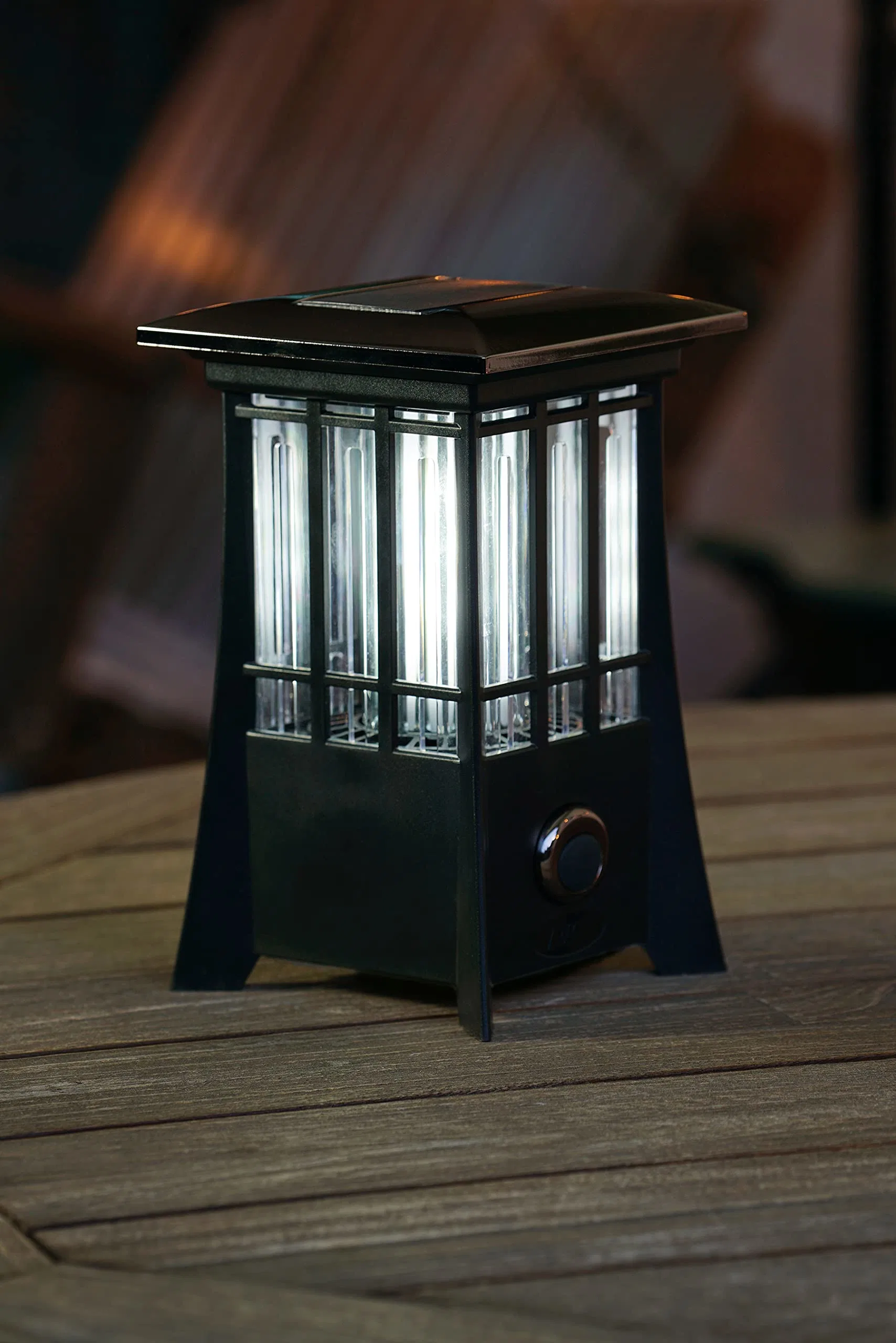 New Style Solar Flame Lantern Shaped Bug Zapper Fly Pest Mosquito Killer