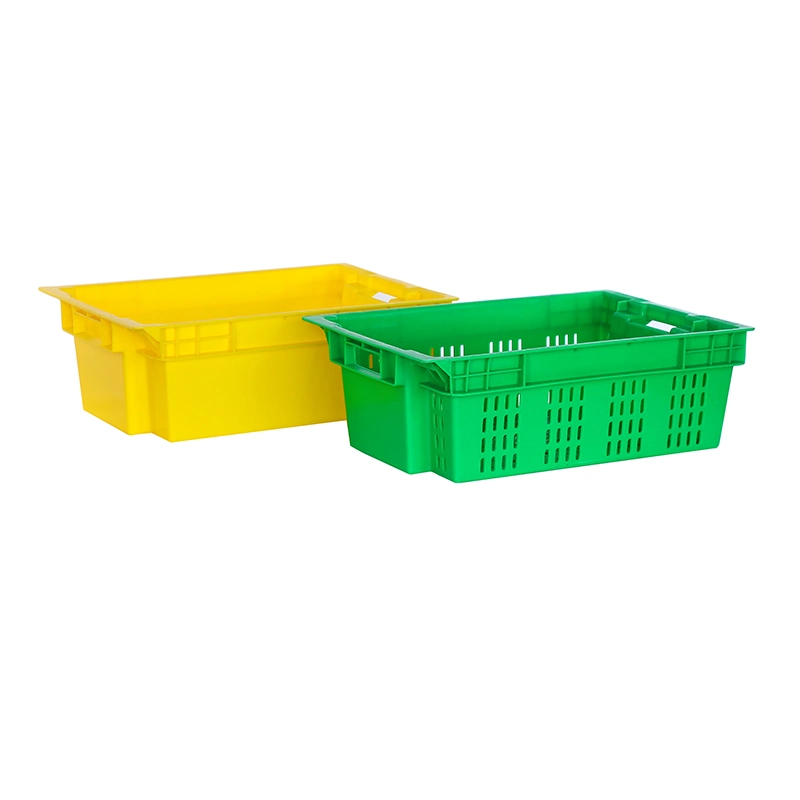 Factory Wholesale/Supplier Plastic Storage Tote Crates Basket for Meat Milk Egg Vegetable Fruit Transport