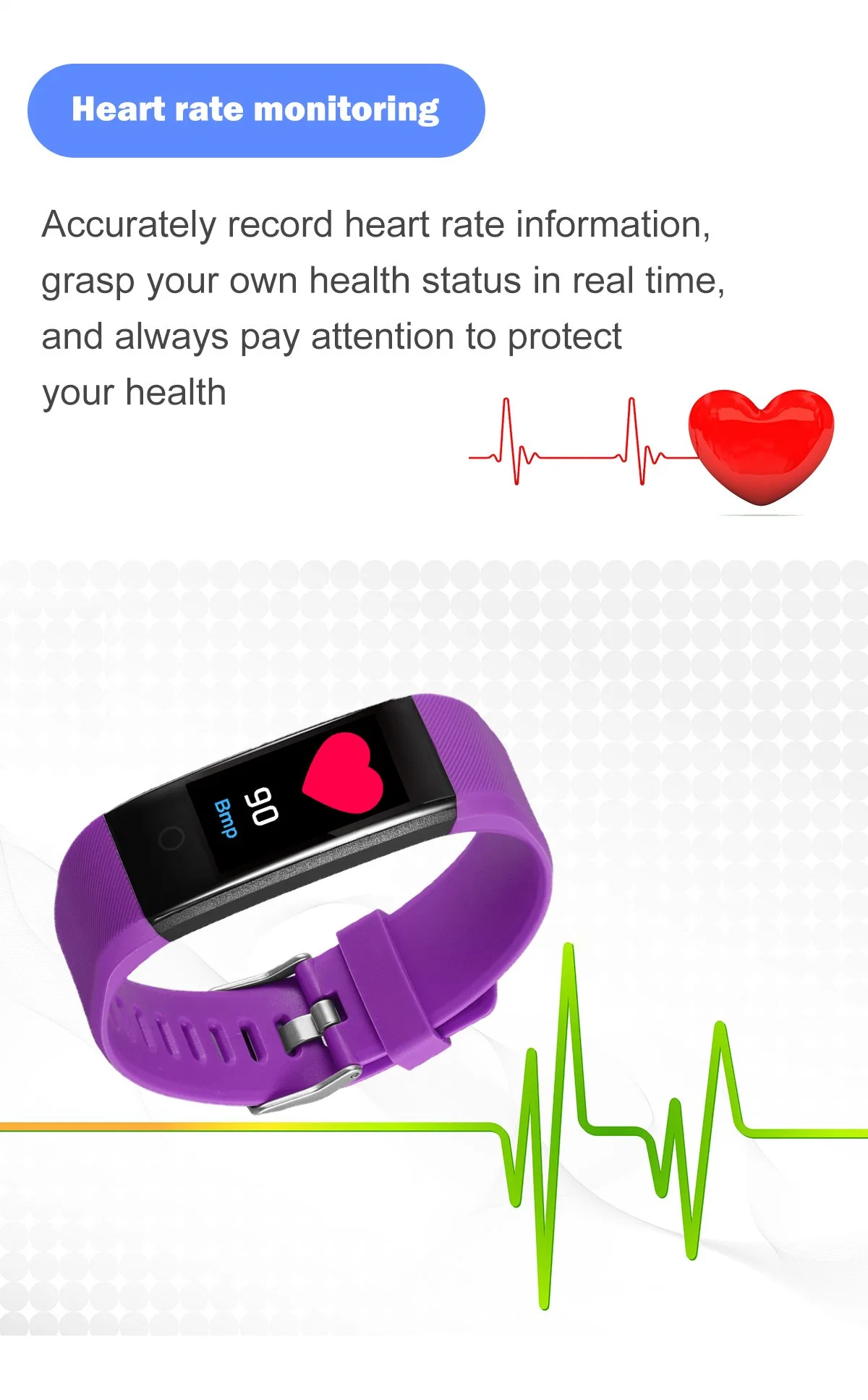 Smart Bracelet Artificial Heart Rate Not Waterproof Watches Sport Smart Watch