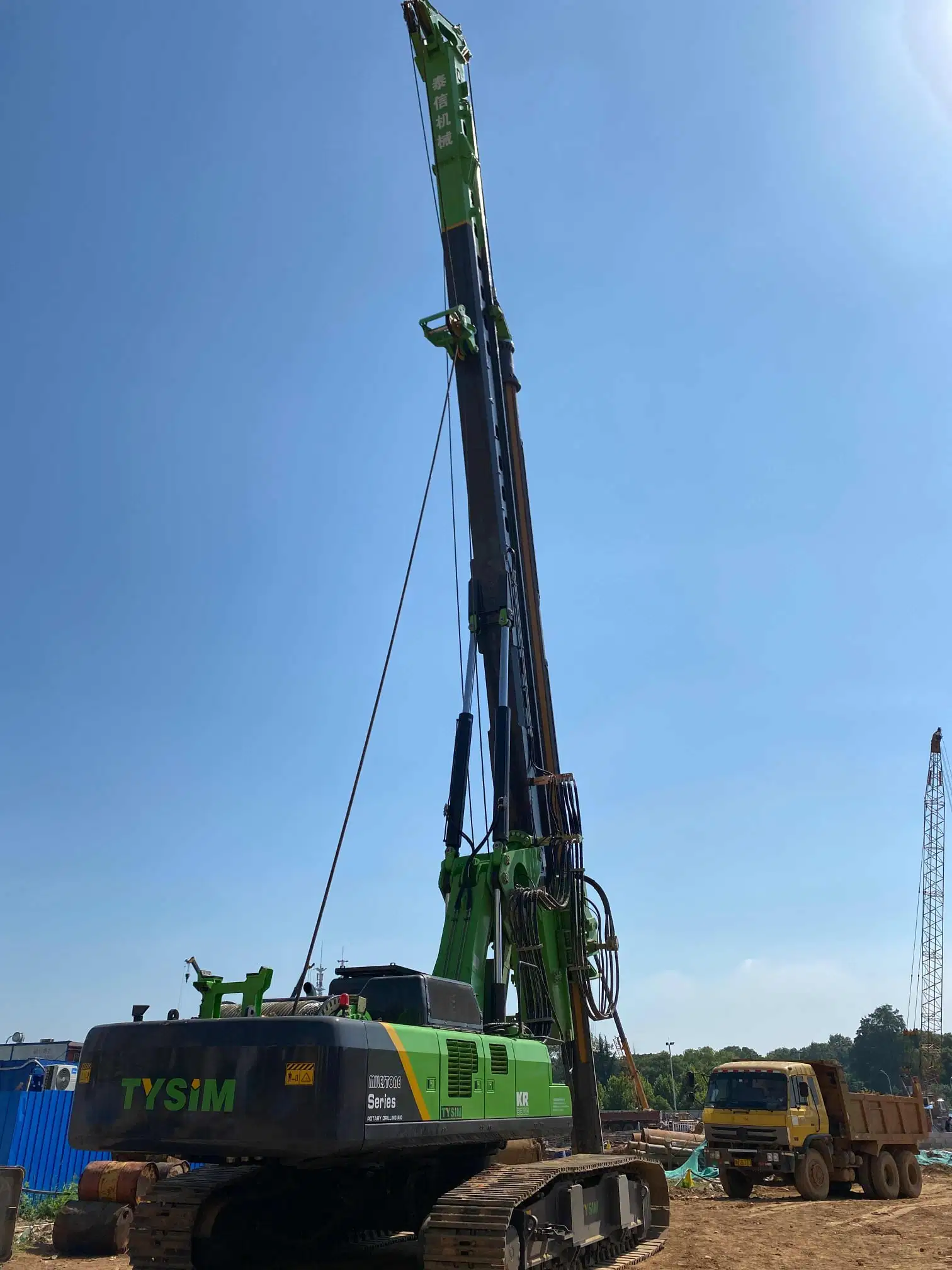 Tysim Elektrische Bohrbohrer Bohreimer Kernzylinder mit Schnecke Hydraulische Erdbohrmaschine für die Verzahnung Transporthöhe 3660 mm