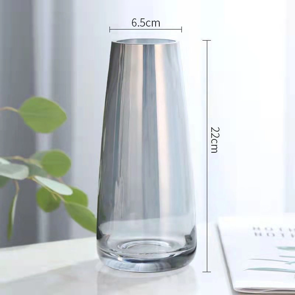 2022 Nordic Glas Vasen Blumenfarbige Glas Schwarz Blaue Vase Fertigt moderne Vase für Hochzeit Mittelstücke Home Decor