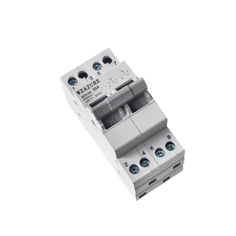 Modular DIN Rail Dual Power Manual Inter Locking Changeover Switch