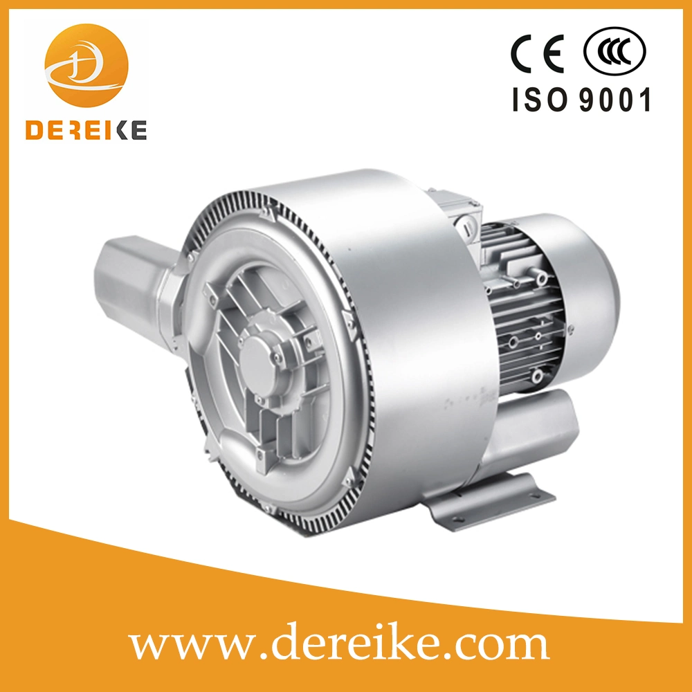 Dereike 2.2kw Ring Blower Side Channel Blower Air Turbo Blower Centrifuge Blower for Sewage Treatment Plant Water Treatment Double Stage