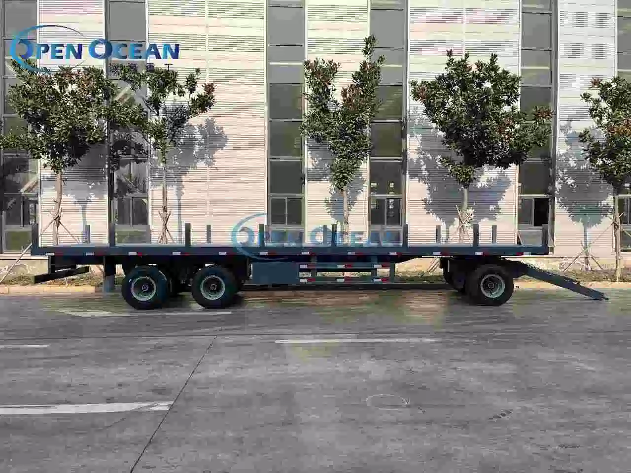 Manufacturer Platform Trailer 5 Axles 40FT 53FT Flatbed Container Truck Semi Trailer for Sale