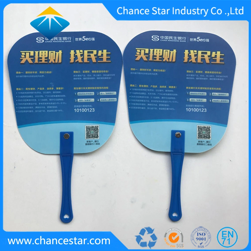 Custom Promotion PP Plastic Hand Advertisement Fan