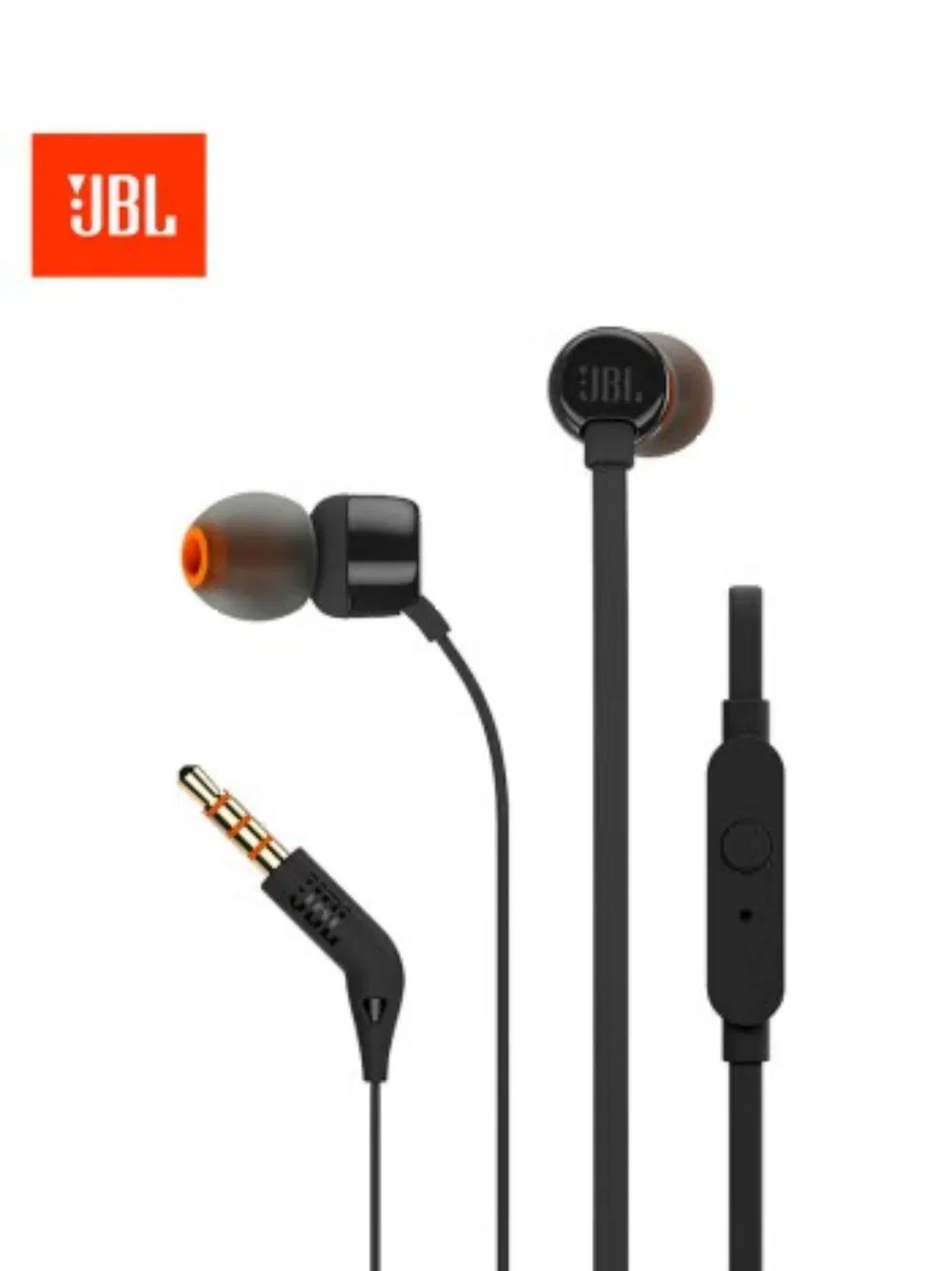 Auriculares com fios originais de 3,5 mm estéreo música Deep Bass Headset Sports Auriculares com controlo de linha mãos-livres JB L Tune110