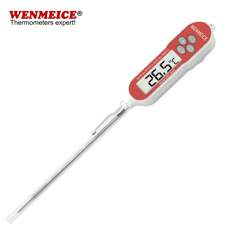 High Accuracy 0.5c Customized Pen Type Digital Kitchen Cooking Thermometer Red Color