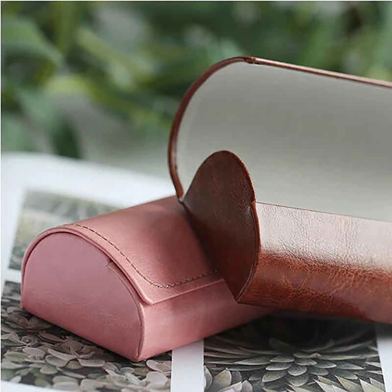 Waterproof Hard Eyeglass Case Leather Glasses Box Spectacle Cases