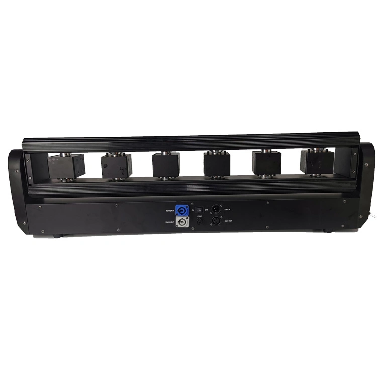 LED profesional de un solo haz efecto de etapa 3W 12W a todo color DMX Bar Red Fat 6 Ojo 3en 1 Luz láser RGB