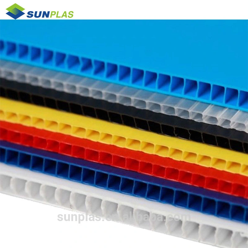 Wholesale/Supplier 12mm Custom Color Honeycomb Board PP Hollow Corrugated Plastic Sheet